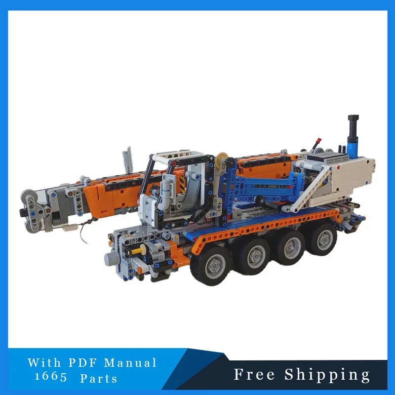 1665 PCS Creative & Cool Mobile Crane Technical Building Blocks Bricks Model Education DIY Assembly Toy For Kids Christmas Gift
