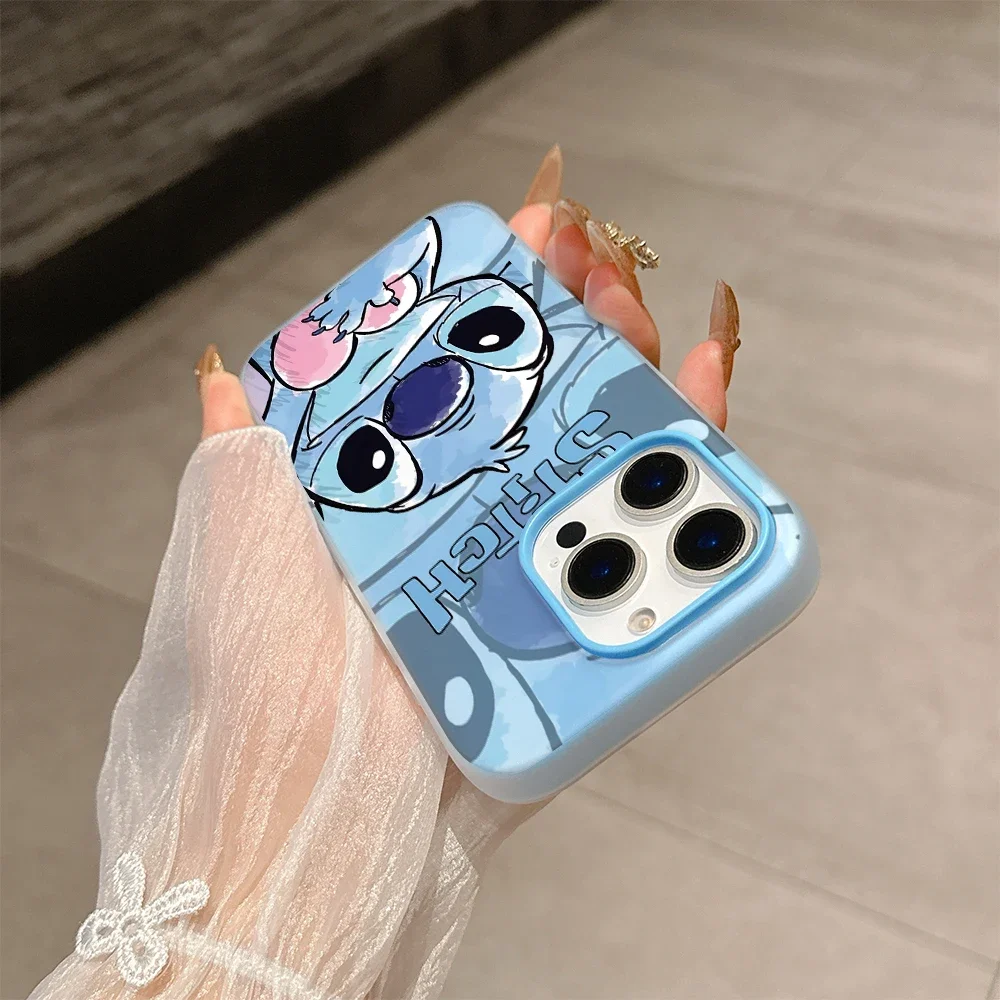2 IN 1 Cartoon Stitch Angel Case For Motorola Moto G86 G75 G60 G56 G55 G53 G52 G35 G34 G32 G30 G22 G05 G06 5G Hard Candy Cover view 6