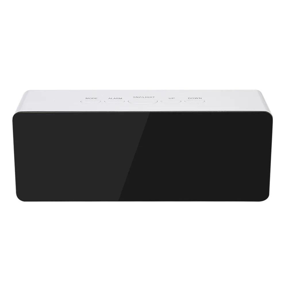 

Mirror Led Digital Alarm Clock Usb Powered Wake Mode Snooze Sleep Function Large Screen Time Display Multi-Function Usb