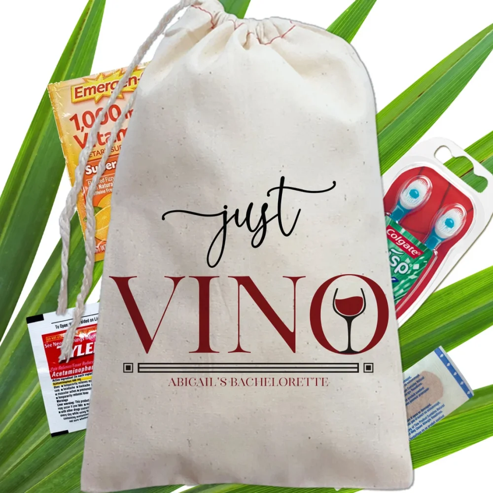 25 bolsas de regalo para fiesta de despedida de soltera Vino Before Vows, recuerdos de fiesta de despedida de soltera de Vineyard, bolsas de recuerdo personalizadas para Napa