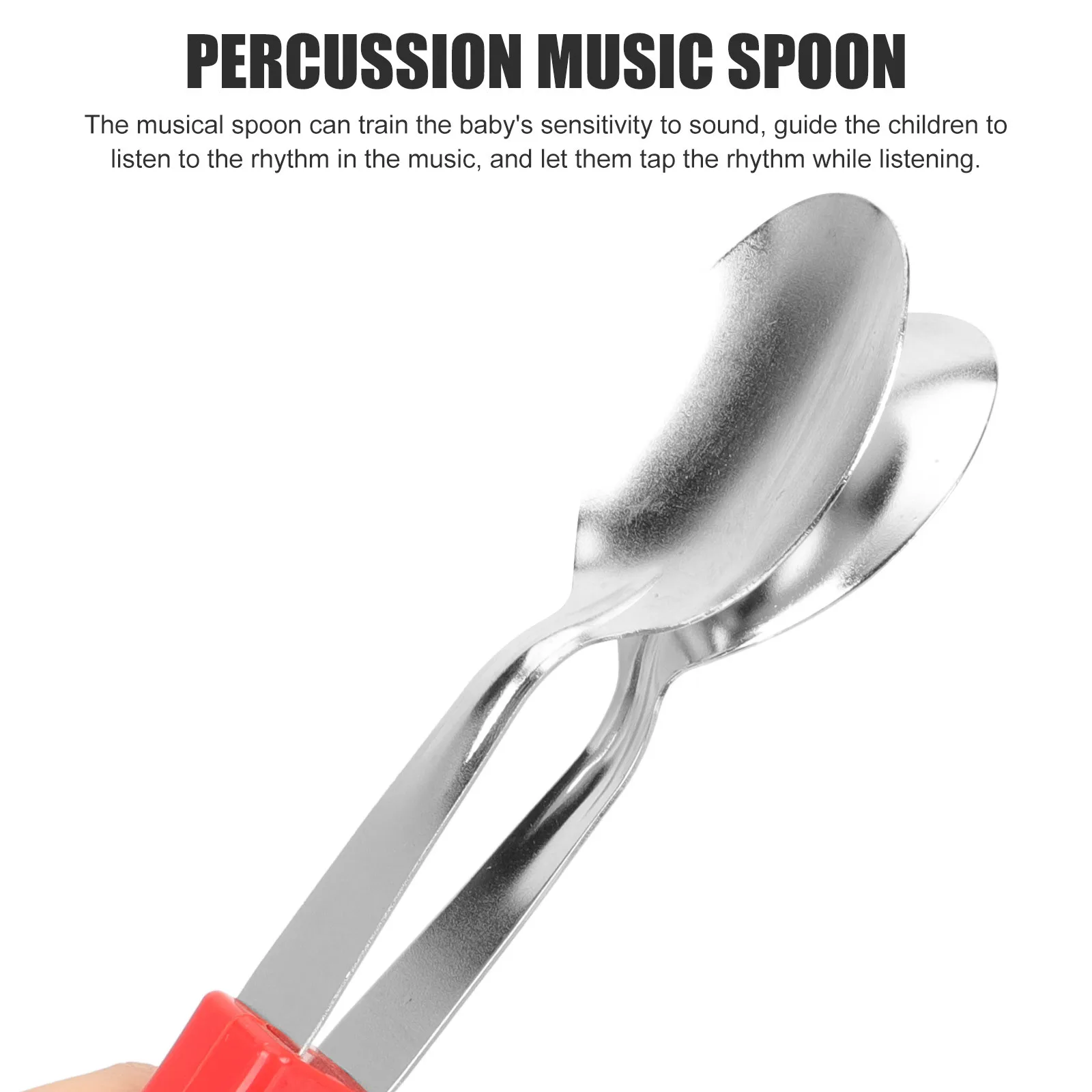 

Musical Spoon Metal Percussion Instrument For Kids Educational Music Early Learning Rhythm Training Tool Children