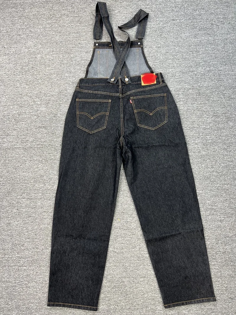 

Loose Silhouette Straight Leg Denim Overalls for Women Spring Autumn Cotton Lenzing Eco-Friendly Fabric Long Pants