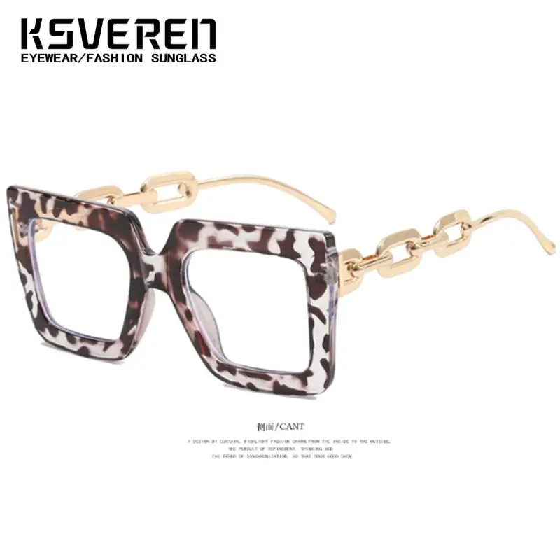 KSVEREN Oversize Square Reading Glasses Anti Blue Light Lens Women Classic Prescription Glasses Frame Fashion Presbyopic Glasses