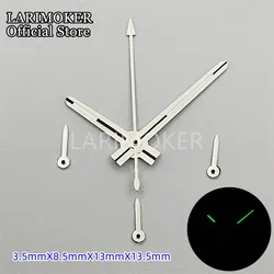 LARIMOKER-manecillas de reloj de oro rosa y plata, ajuste luminoso verde, movimiento de cuarzo VK63