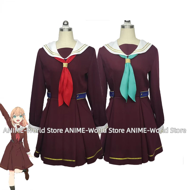 《Custom Size》HASU NO SORA JOGAKUIN School Hinoshita Kaho Otomune Kozue Cosplay Costume Cute Sailor Dress Suit Halloween