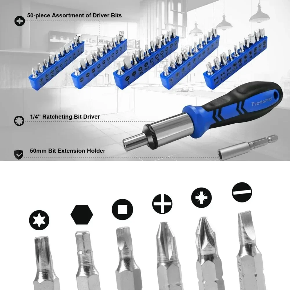 Imagem -04 - Conjunto de Ferramentas Kit de Ferramentas de Reparo Geral para Casa Automóvel com Caixa de Ferramentas de Armazenamento de Plástico Caixa de Ferramentas Doméstica Completa com Ferramentas Essenciais