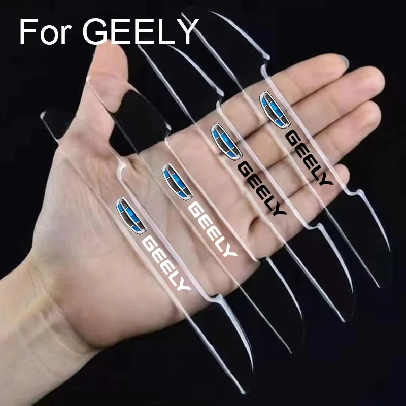 4Pcs Car Door Anti-Collision Strip Decoration Modification For Geely Coolray Atlas Emgrand X7 EC7 Boyue CK2 GC6