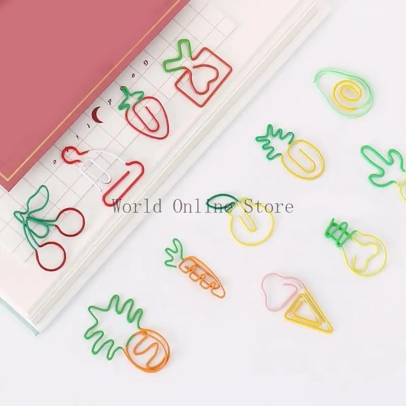 Novelty Paper Clip Colorful Paper Clip, Metal Fruit Design Paper Clip Set 87HC