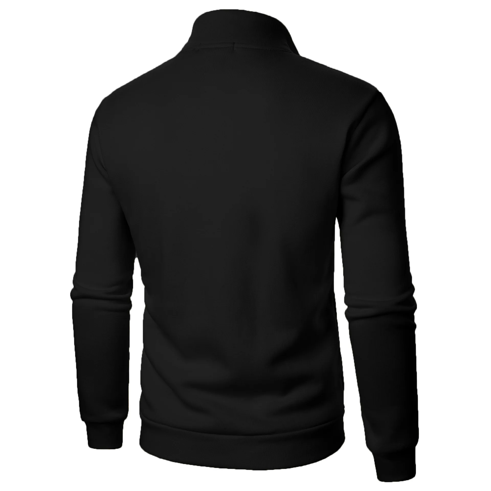 Frühling und Herbst Neuer Lässiger Hoodie mit Halbem Reißverschluss und Stehkragen, Trendiger Einfacher und Lockerer Oversize-Fleece-Hoodie für Herren – Detail 11