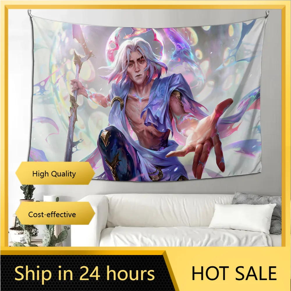 

Viktor LOL Arcane Tapestry Decoration party Background Hanging Cloth Bedroom Tapestry Room Decor Aesthetic