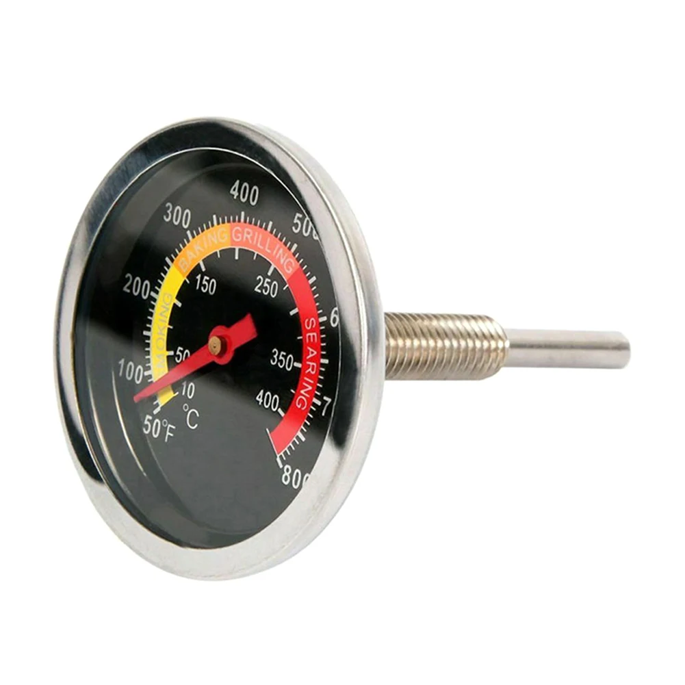 50-400℃ Barbecue BBQ Smoker Grill Thermometer Temperature Gauge Stainless Steel