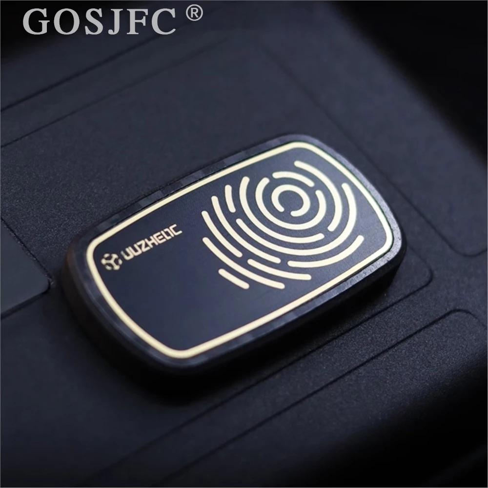 JUZHEDC Impressão digital Fibra de carbono Posições ilimitadas Push Slider Metal Fidget Slider