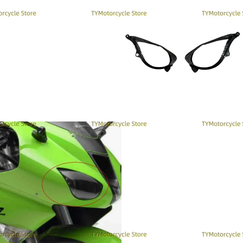 Motorcycle Accessories Head Fairing Lamp Shade ABS Injection body Fit For Kawasaki Ninja ZX-6R 636 ZX6R 2007 2008