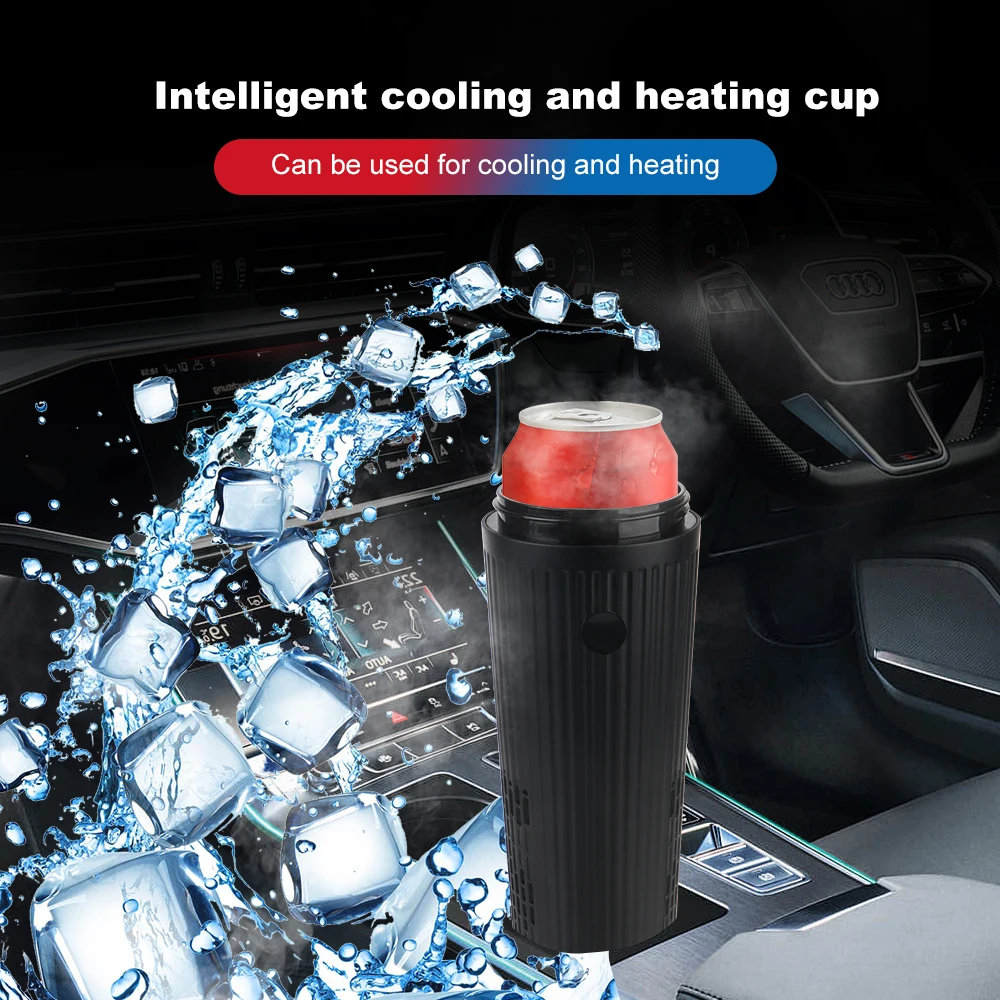 Stainless Steel Vacuum Cup Coffee Mug Leak Proof Travel Thermo Cup 330ML Car Thermos Mug Intelligent cooling and heating cup