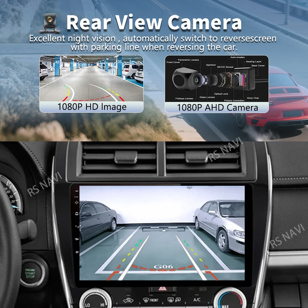 Android 16 For Toyota Camry US 2012 - 2014 2K QLED Android Car Radio Multimedia Video Player GPS Stereo CarPlay 4G Head Unit