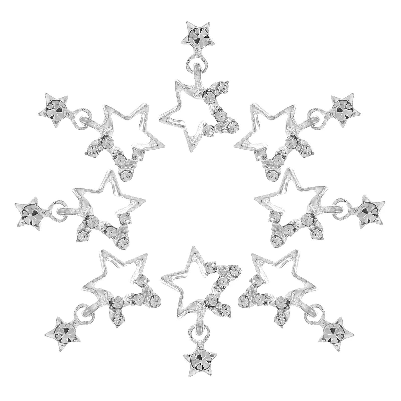 

10pcs Star Rhinestone Charms Alloy Art Decorations 3D Gems Small Nail Charms For Women Manicure Supplies Diy Nail Art Jewelry