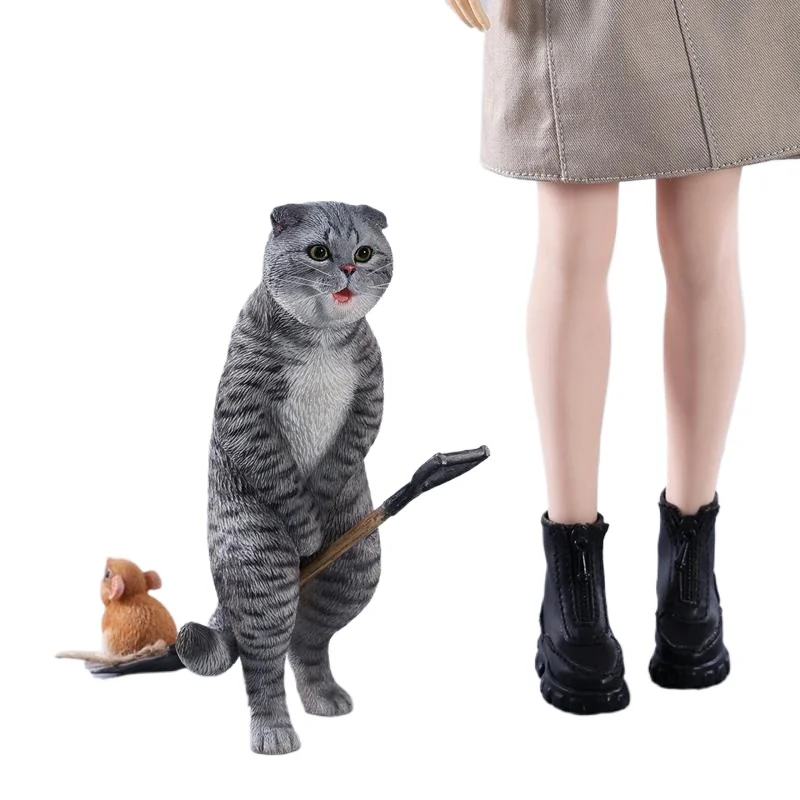 Card crotch cat orange cat simulation cat and mouse peripheral car desktop ornament