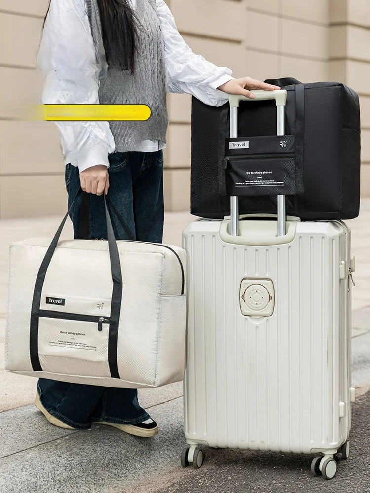 軽量ポータブルトラベルバッグ-女性用ハンドバッグ-航空旅行用-折りたたみ式収納バッグ-スーツケース荷物に最適