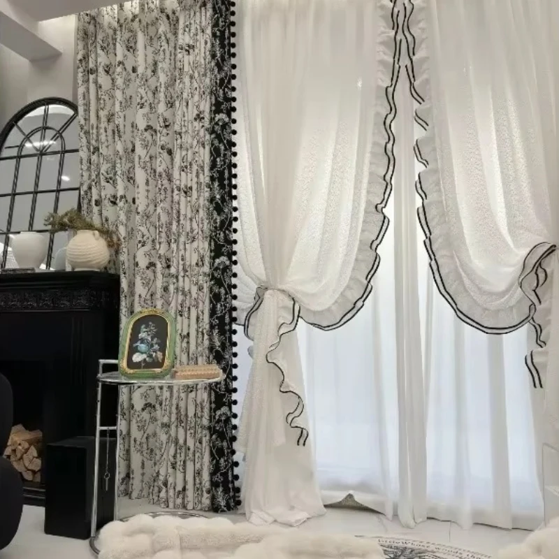 Chenille Jacquard Curtains for Living Dining Room Bedroom Window Decorative Luxury Modern Blackout Curtains Customize