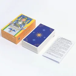 10,3 * 6 cm Klasyczny dwujęzyczny przewodnik Tarot English&esezione dla początkujących