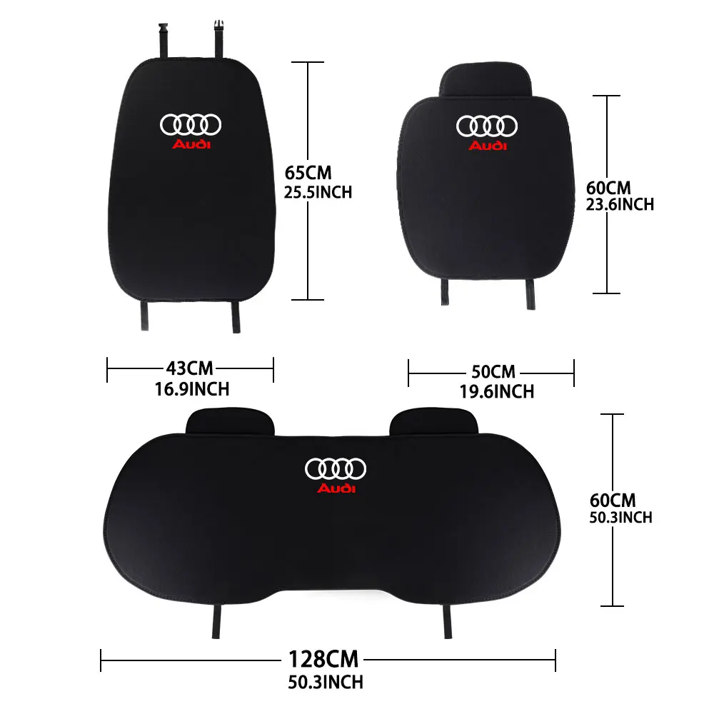 Car Front Rear Seat Protect Cushion Seat Backrest Warm Anti-Slip Pads For Audi Sline A1 A3 A4 A5 A6 A7 A8 B8 B9 B6 C6 Q2 Q3 Q5