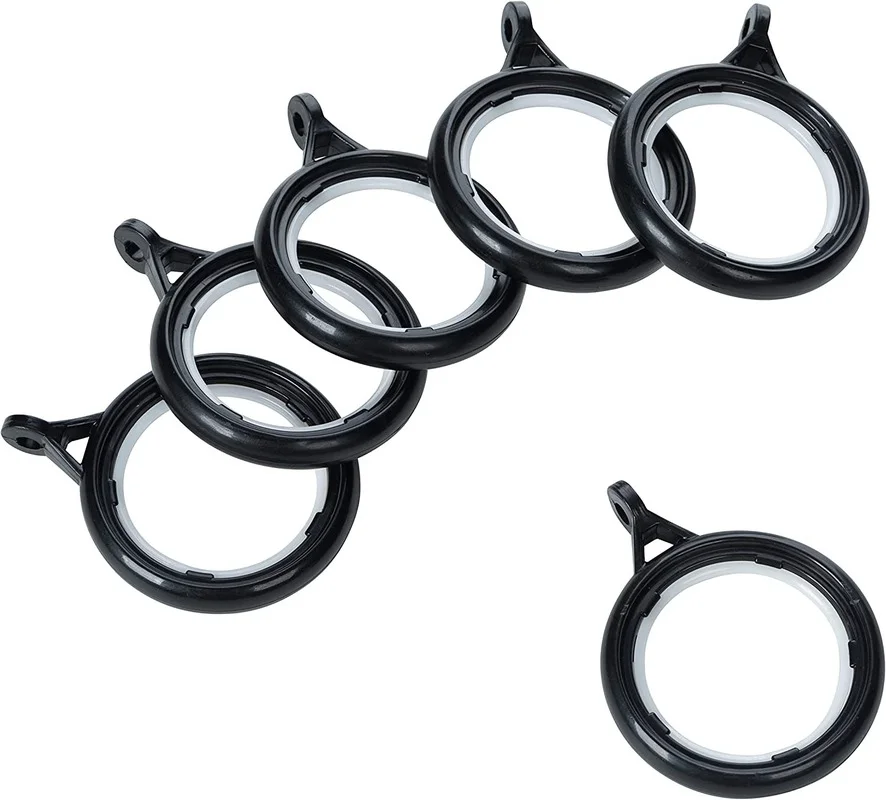 Plastikowy przesuwny rzymski pierścień do zasłon, pierścienie z oczkami, niski poziom hałasu, średnica wewnętrzna 30 mm, 42 mm, nanoskala, 32 szt.