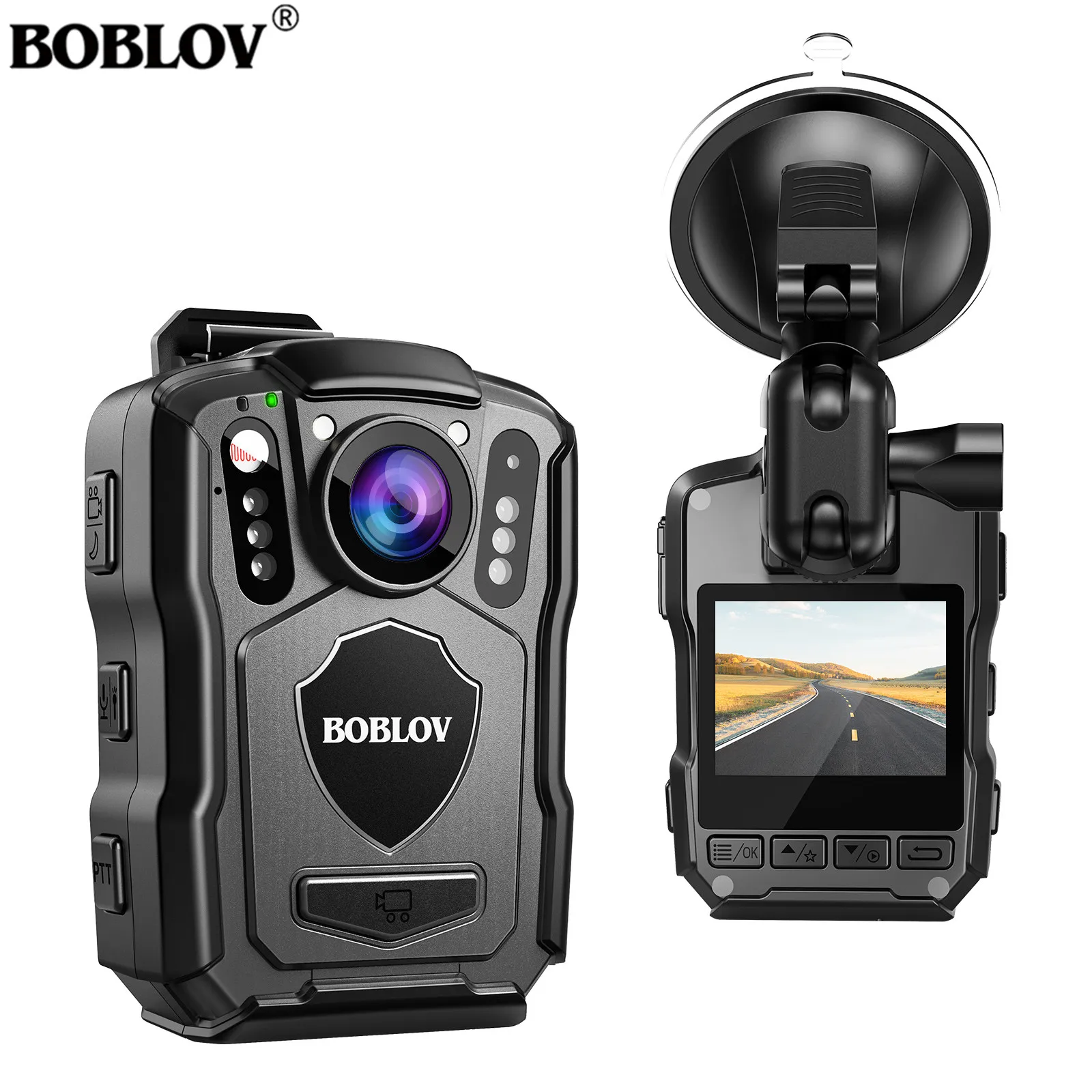 

BOBLOV M5 Police Body Cam GPS Recorder 1440P Body Mounted Cam 128G Bodycam Night Vision IP67 Dashcam 4200mAh Battery Body Camera