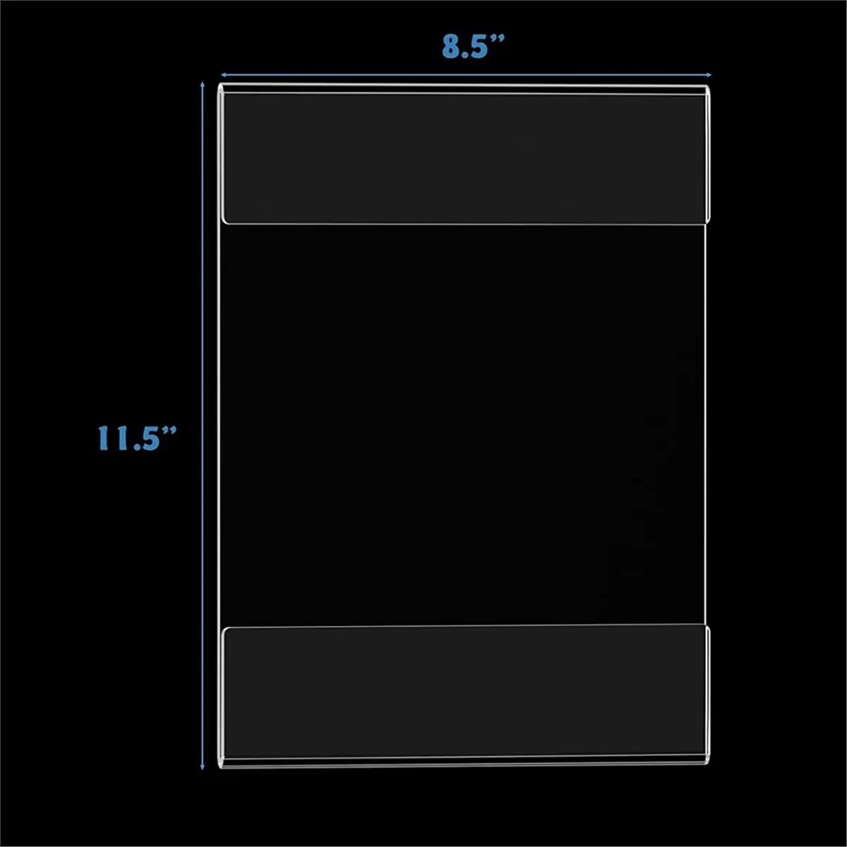 5pcs A4 Wall Mount 8.5x11 Clear Acrylic Sign Holder with Adhesive Tape Portrait Door Plastic Photo Ads Poster Frames