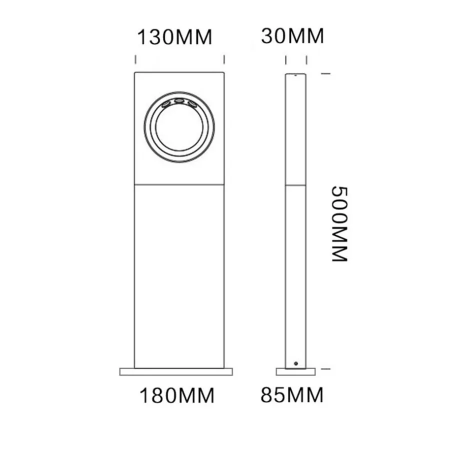 Imagem -06 - Impermeável Led Lawn Light Landscape Post Light Garden Pillar Light Courtyard Villa Street Path ao ar Livre ac 85265v 60cm