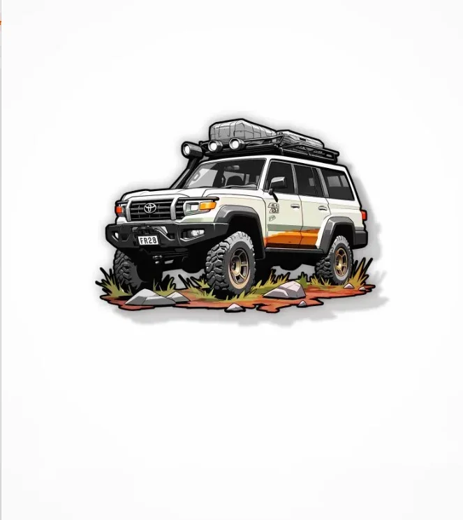 Car Styling Stickers for LC200 Land Cruiser Prado Off road Vehicle Model Applique Auto Window Body Decals