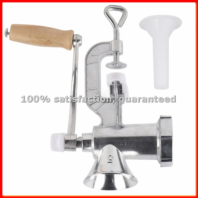 Aluminum Alloy Manual Meat Grinder Sausage Maker. Multi-Functional Kitchen Tool for Grinding Spices, Peppers-A63M