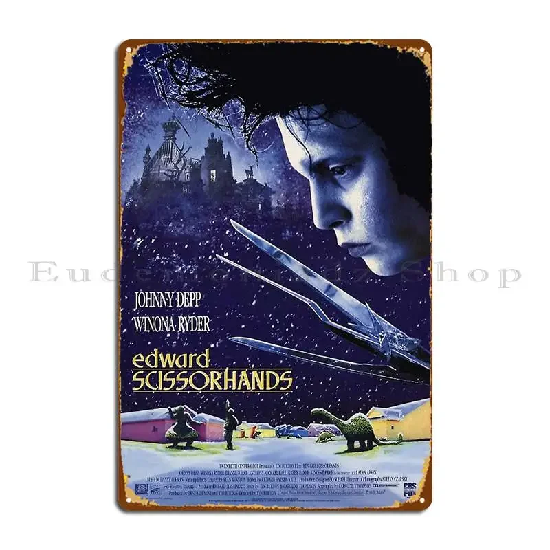 Edward Scissorhands Metal Signs Classic Customize Club Plaques Garage Club Tin Sign Poster