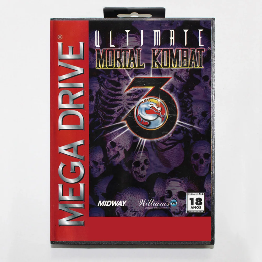 Nova chegada final mortal kombat 3 md cartão de jogo 16 bits br capa para sega megadrive genesis cartucho console de videogame