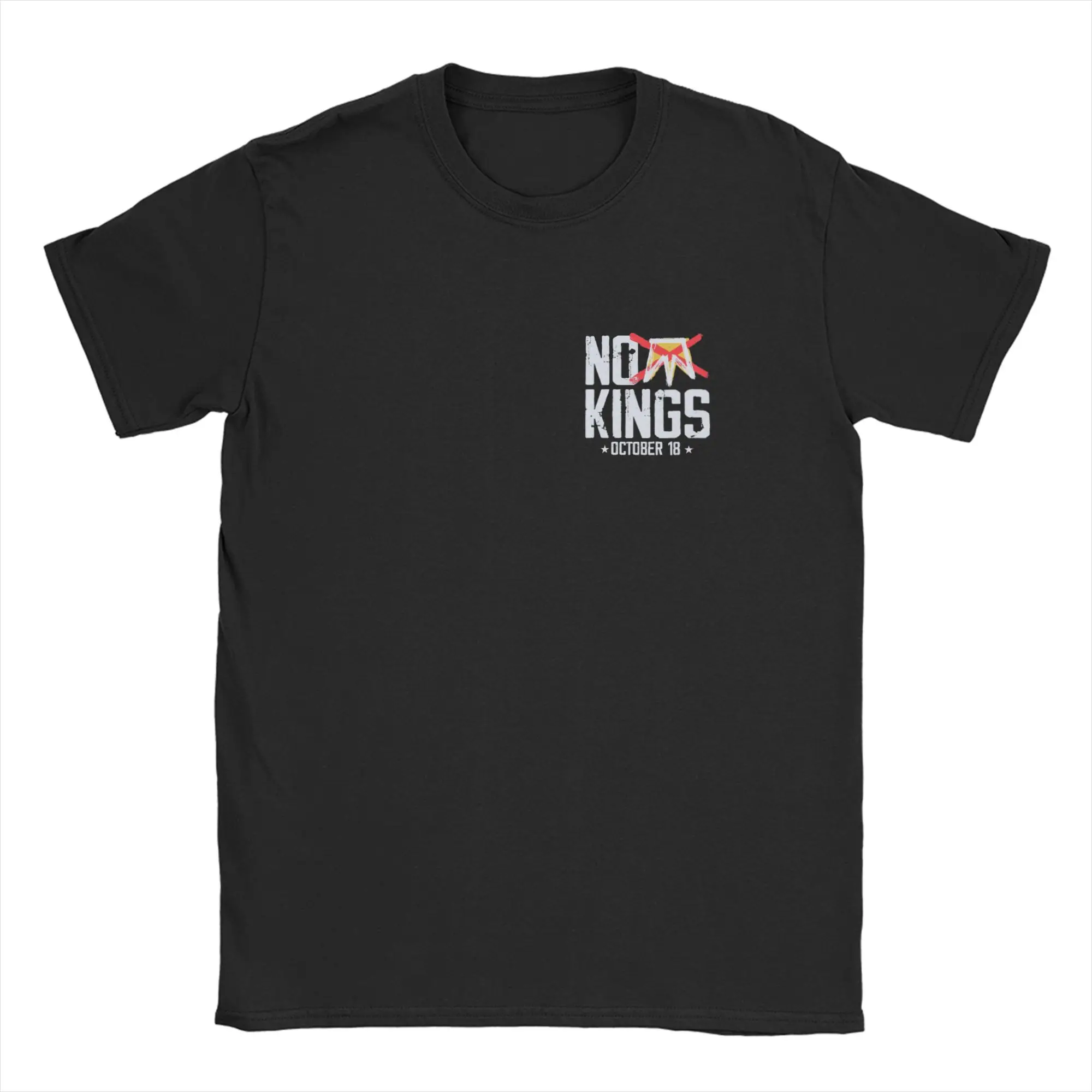 

No kings T Shirts Men's 100% Cotton Cool T-Shirts Crewneck Tee Shirt Short Sleeve Tops Summer