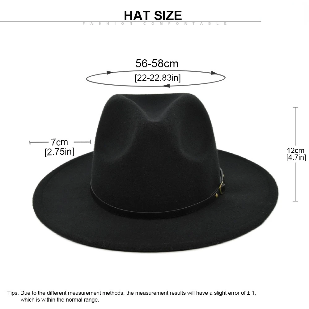 Designer Brand New Wool Jazz Hat Fedoras Retro Wool Hats for Women Men British Top Hat Chapeau Femme Hot Sale