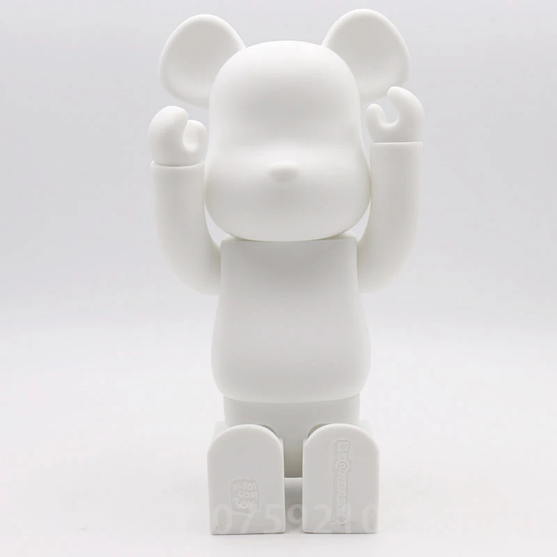 400% Bear Quality Black White DIY Assembly 28cm Galaxy Painting Bear 3D Model Mini Figure Toys