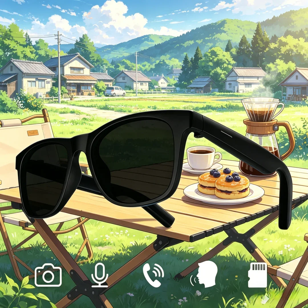 

Exquisite AI Smart Glasses Remote Control Touch Photography Voice Assistant Wireless Bluetooth Call Headphone For Men Women