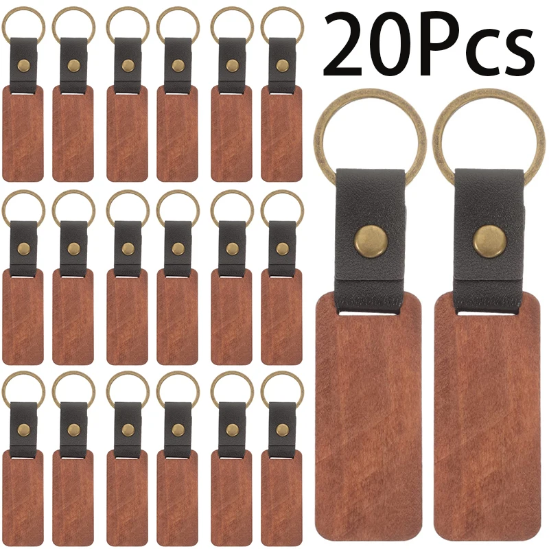 

20Pcs Wood Key Chain Pendant Birthday Souvenir Gift