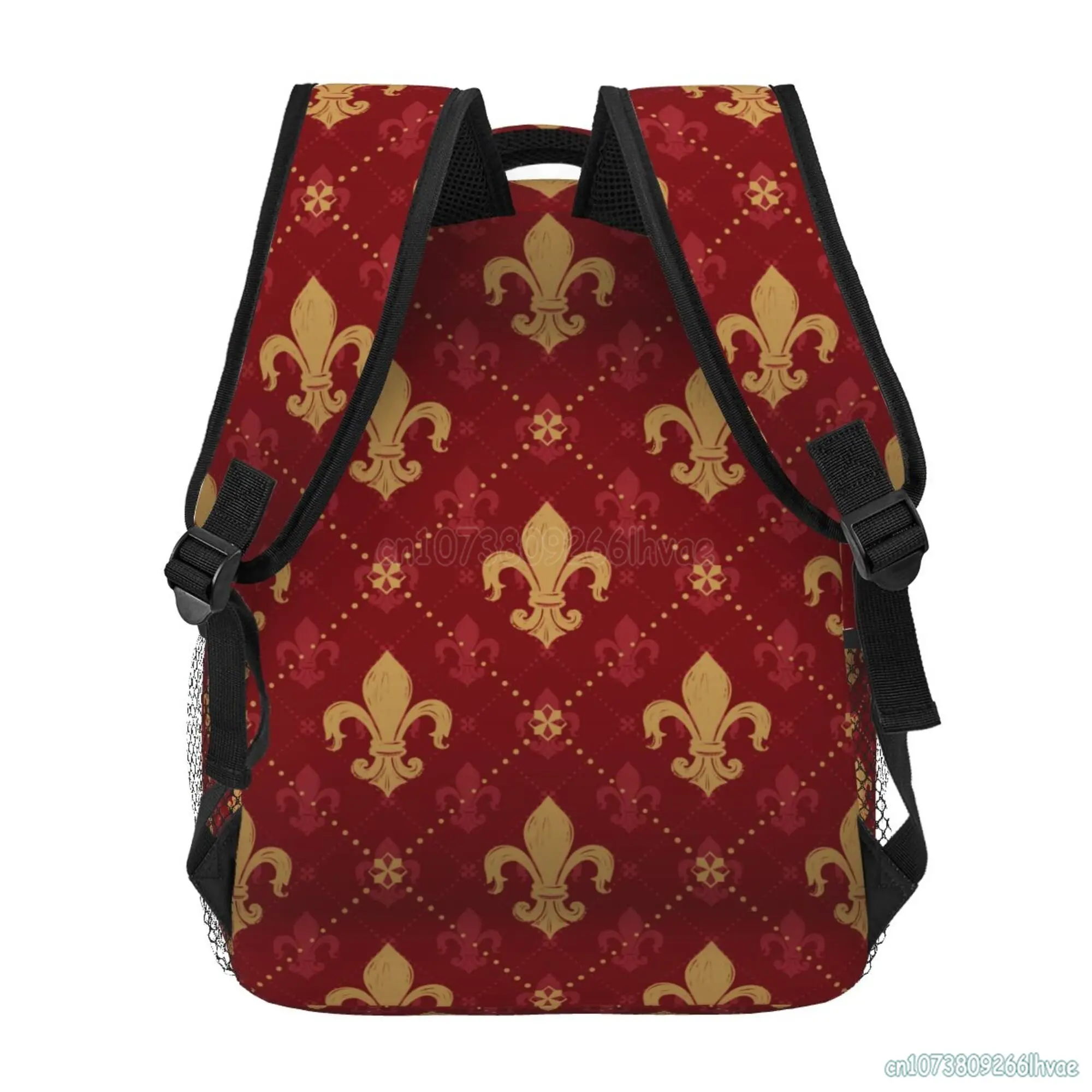 Fleur De Lis w kolorze Royal Gold brązowy plecak Unisex moda na co dzień torba podróżna Laptop plecak torby szkolne dla chłopców dziewczynek