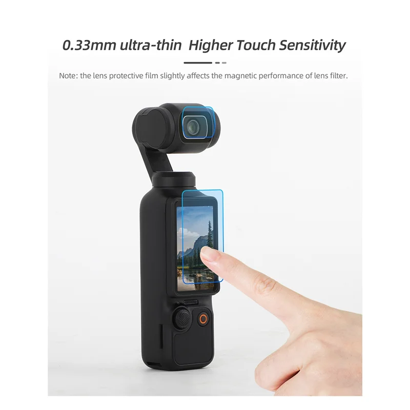 Practical-For Osmo Pocket 3 Tempered Film Accessories Multifunctional Protective Film Lens Screen HD Explosion-Proof Film,Set B