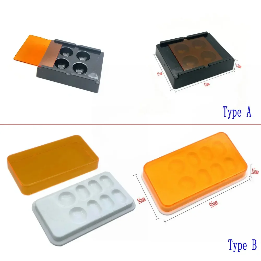 4 Holes/8 Holes Dental Veneer Storage Box Teeth Patch Shading Light Storage Case Denture Retainer Molar Boxes