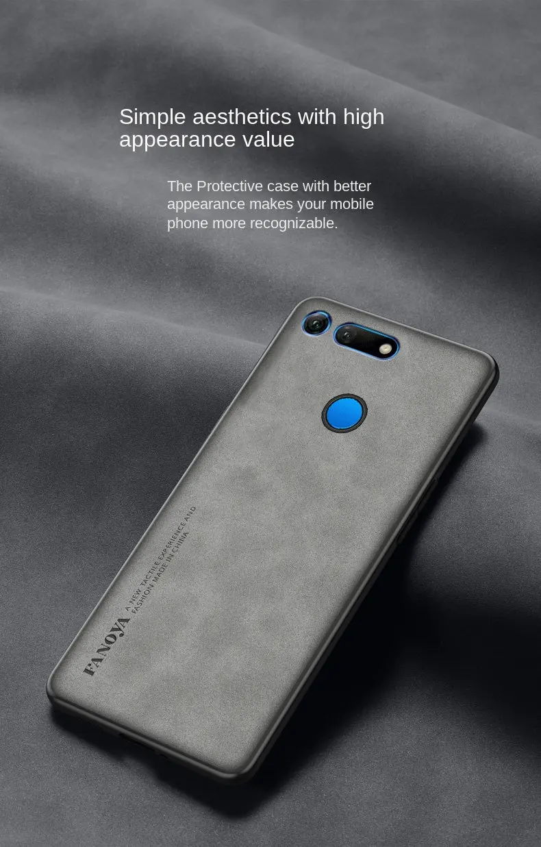 Honor View 20 View20 PCT L29 Case PU Leather Skin Shockproof Hard Matte Back Cover Case Silicon Bumper for Honor View 20 PCT-L29