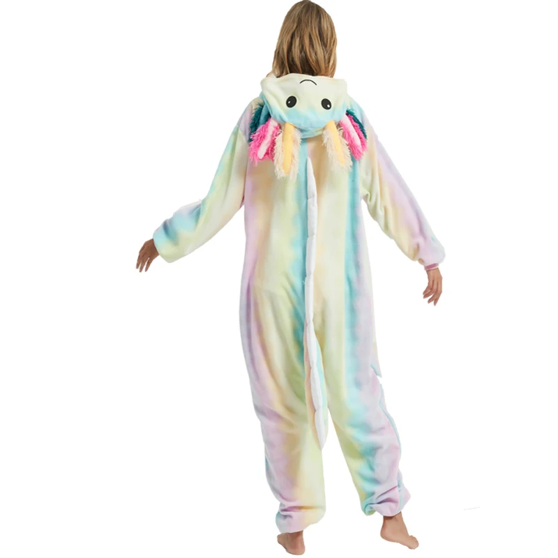 Adults Unisex Salamander Animal Pajama Women Fish Onesie Sleepwear Girl Anime One-Piece Birthday newt Cosplay Kigurumi Costume