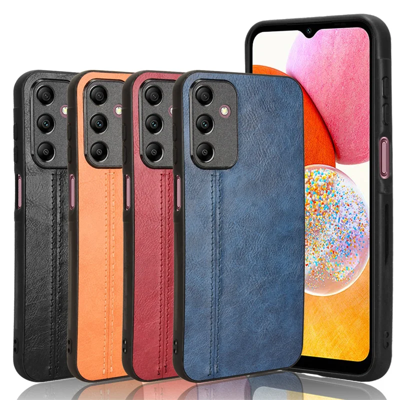 For Samsung Galaxy A15 4G Case Suture Soft Edge PU Leather Hard Phone Cover For Samsung A15 GalaxyA15 A 15 4G Case