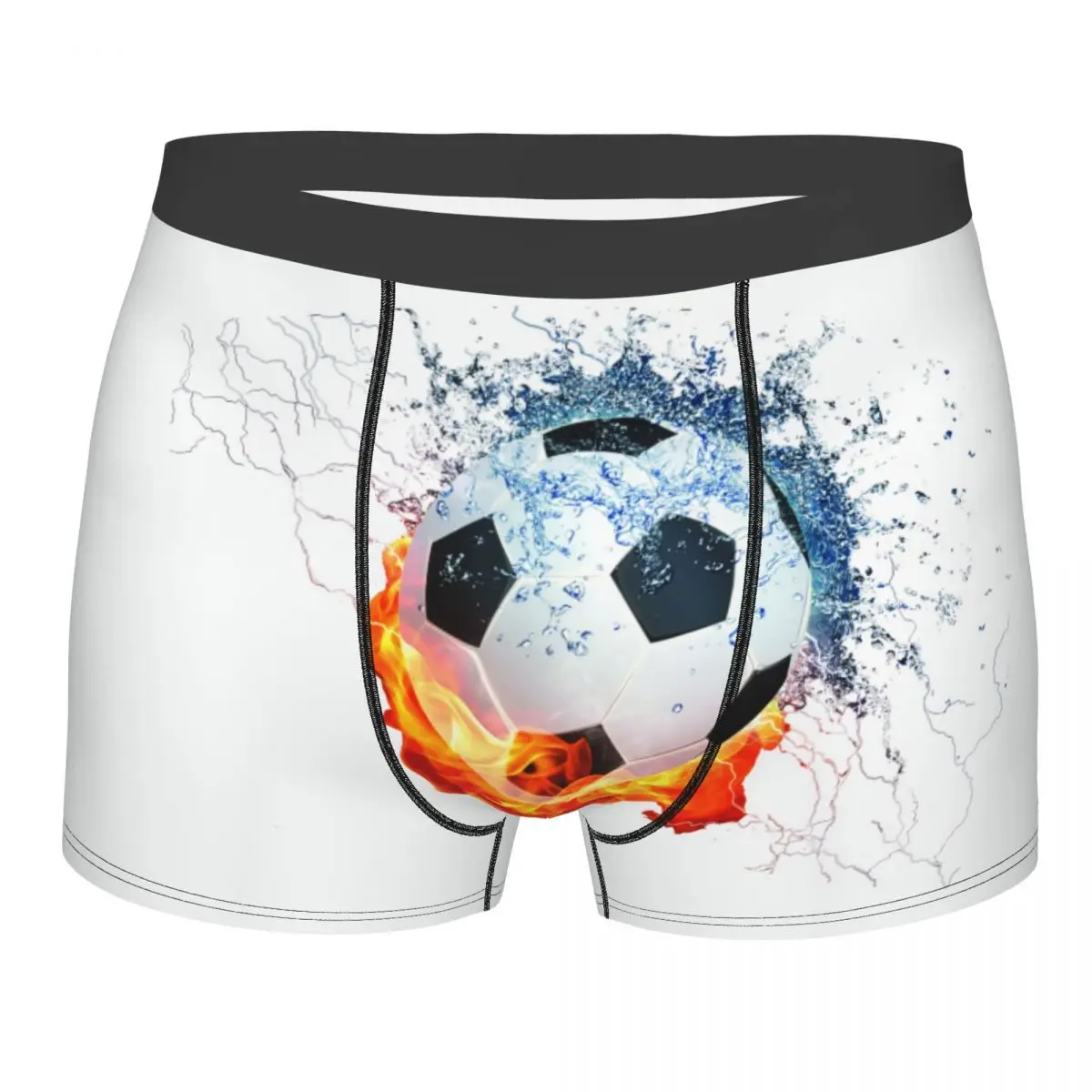 Custom Soccer Balls Lover Football Boxer Shorts For Men 3D Printed Sports Gift Underwear Panties Briefs Soft Underpants