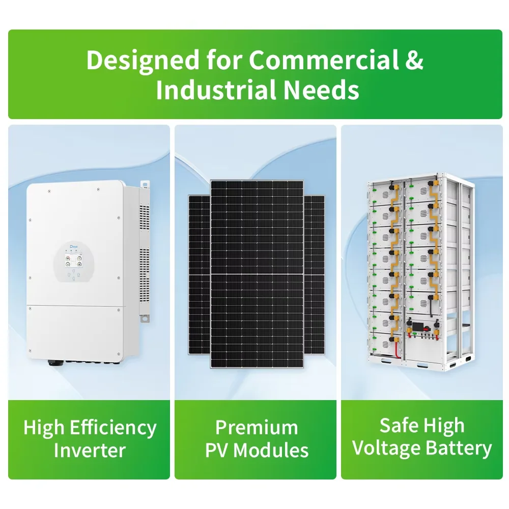Deye Full Package Solar Energy Hybrid System 60kW 80kW 150kW Solar Hybrid Inverter Kit