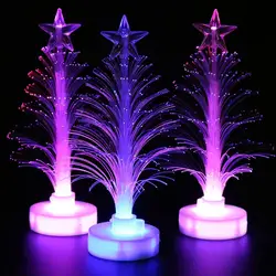 LED Fiber Optic Nightlight Christmas Tree Lamp Light Creative Star Christmas Tree Light Xmas Decoration Night