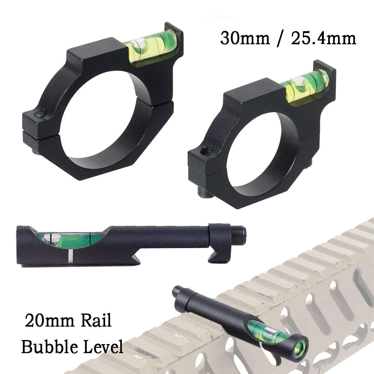 

Tactical Optics Rifle Scope Bubble Level 25.4mm 30mm Spotting Airgun Ring Spirit Level Balance Pipe Airsoft Tube Gun Mount 20mm