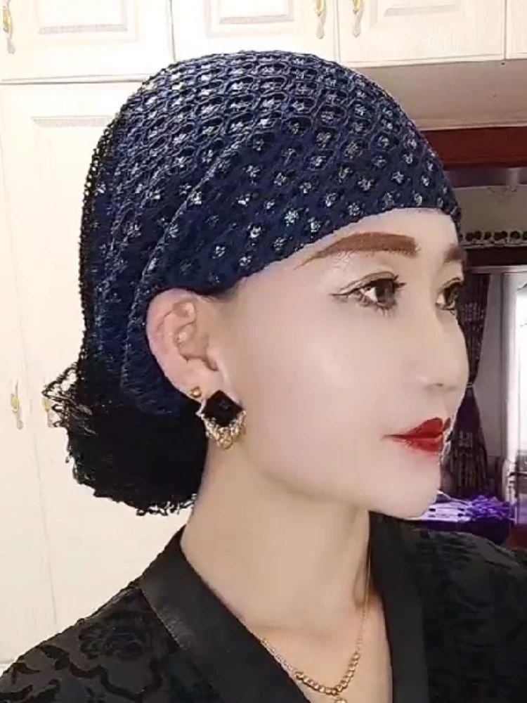 Fashion Women Turban Cap Breathable Mesh Beanie Hat Muslim Hijab Lace Under Scarf Flower Chemo Hat Hair Loss Bonnet Turbante New