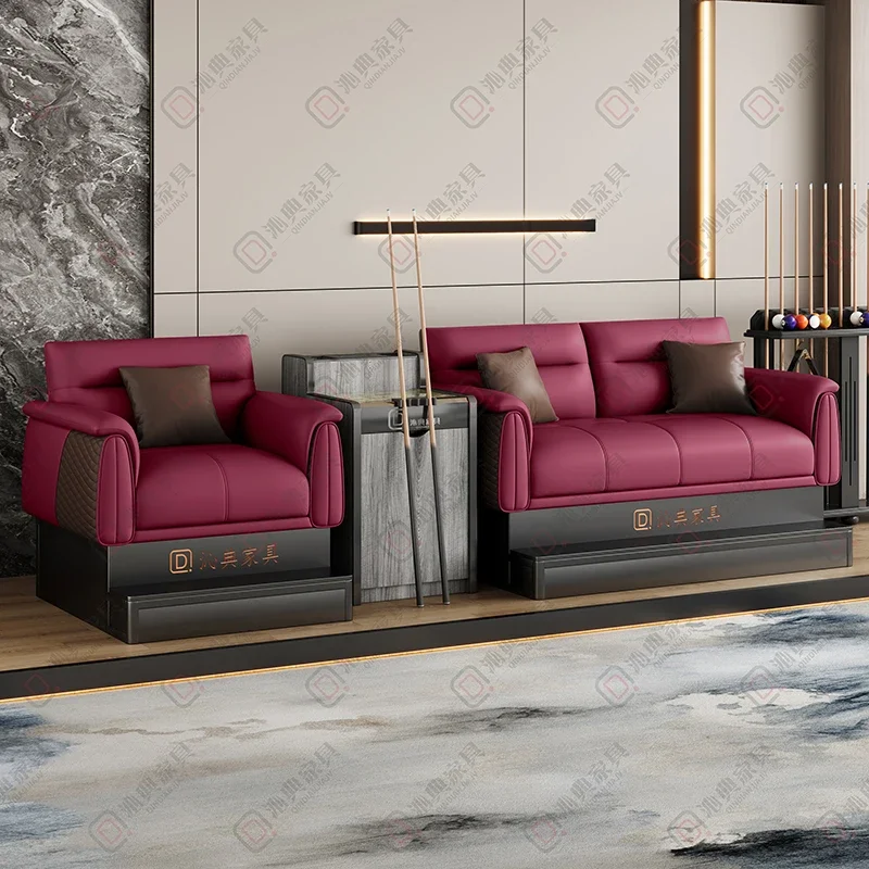 High-end billiards room special watch billiards chair Billiards room game rest area sofa coffee table combination set